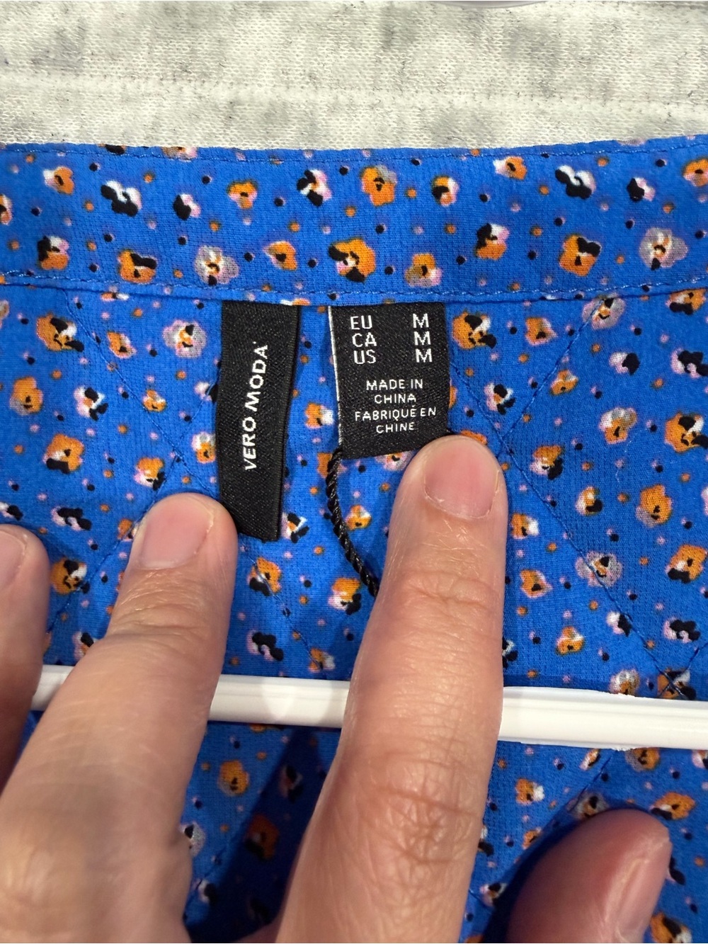 Blue Puff Sleeve Floral Quilted Mini Dress - Picture 4 of 7